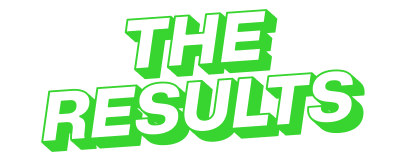 Green text that says the words the results